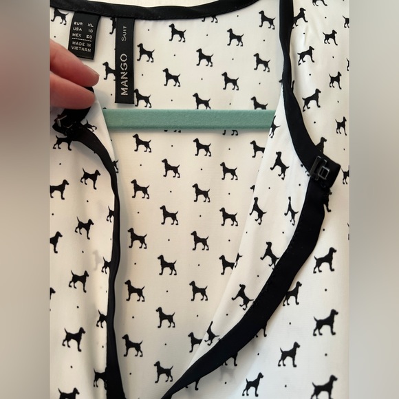 Mango dog print long shelve shirt - Picture 5 of 5